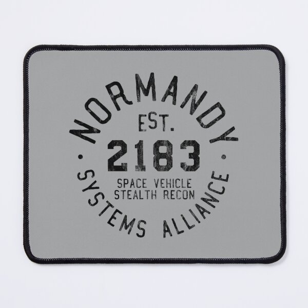 Item preview, SSV Normandy Athletic Shirt Mass Effect Athletic Style Black Print designed and sold by HumbleSprite.
