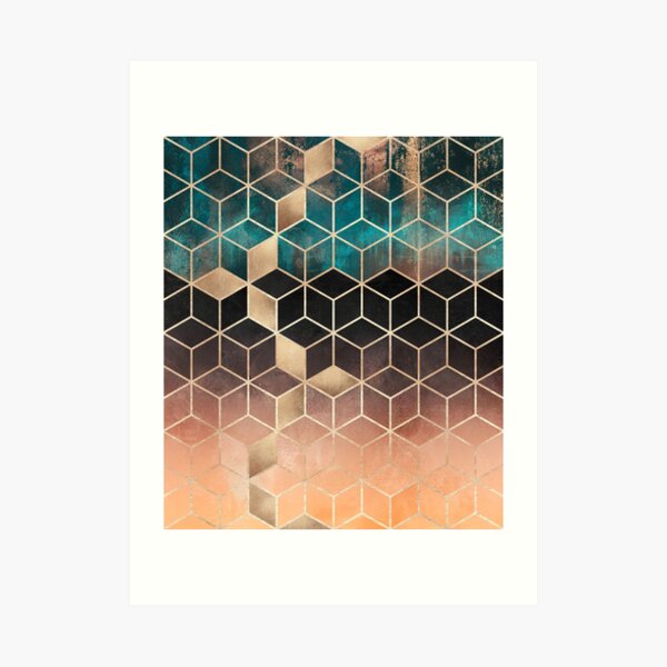 Ombre Dream Cubes Art Print