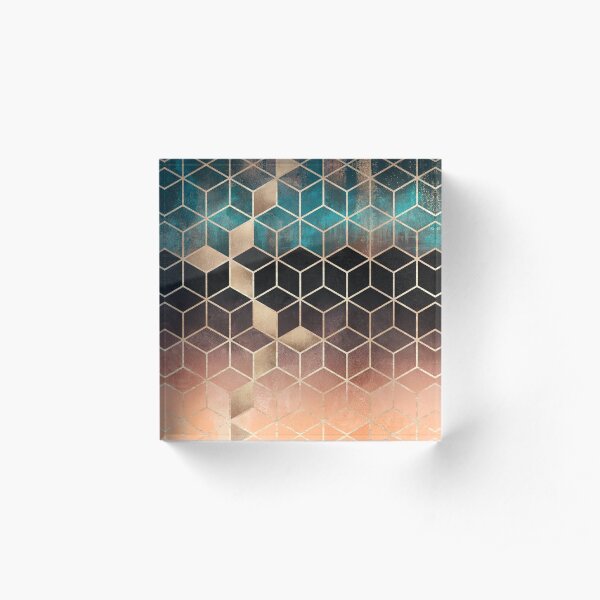 Ombre Dream Cubes Acrylic Block