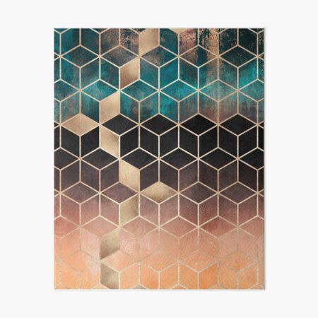 Ombre Dream Cubes Art Board Print