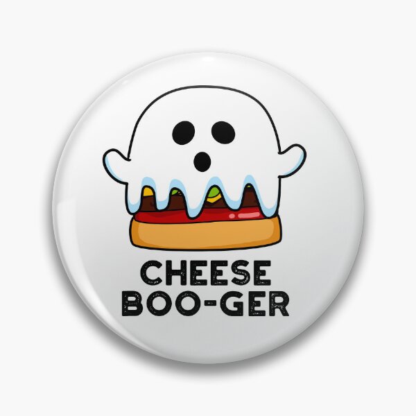 Artikelvorschau, Cheese Boo-ger Halloween Ghost Lustige Cheeseburger-Wortspiele entworfen und verkauft von punnybone.