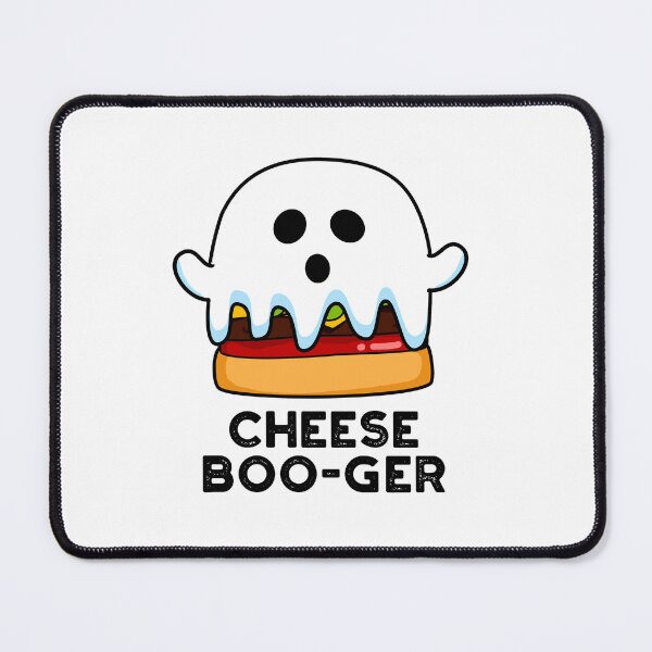 Item preview, Cheese Boo-ger Halloween Ghost Funny Cheeseburger Puns  designed and sold by punnybone.