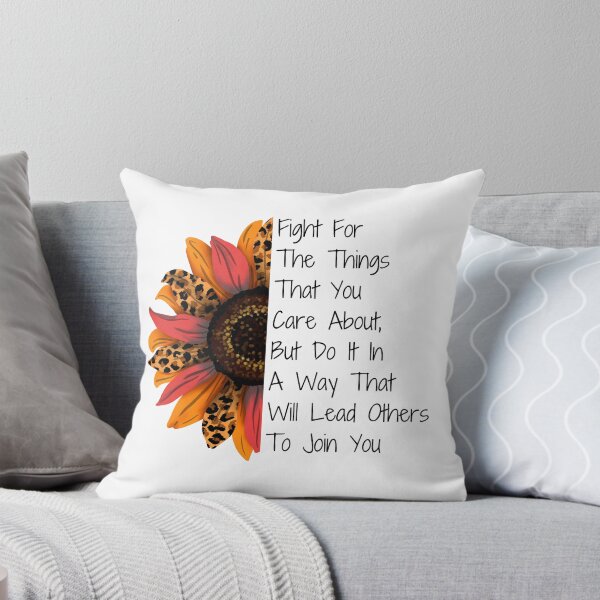 Item preview, Lucha por las cosas que te importan, cita de RBG con un diseño de girasol con estampado de leopardo, regalo inspirador para ella designed and sold by ThunderAndGrace.