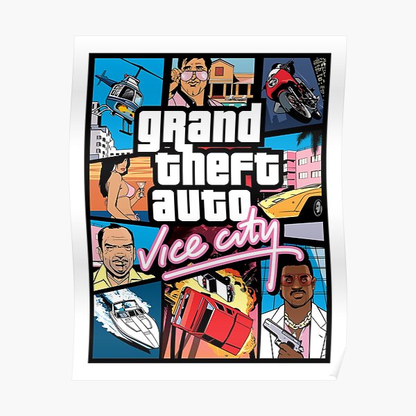 GigaChad: Vice City Edition Poster for Sale by bizossaurus