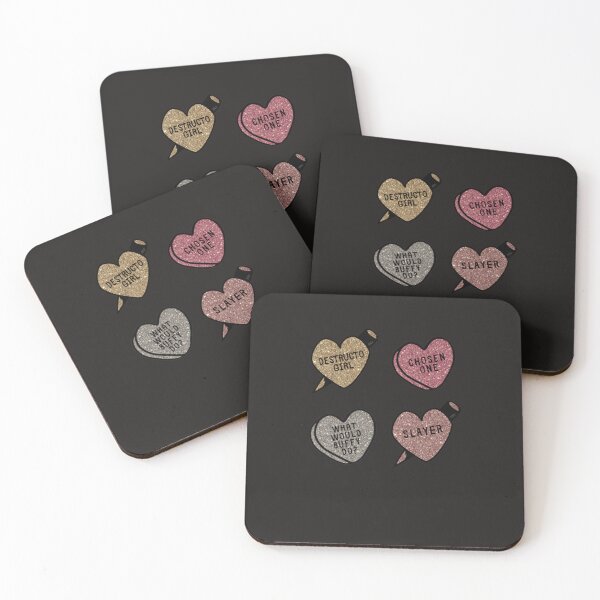 Item preview, Buffy Summers Glitter Hearts Buffy Stickers designed and sold by hohltcluni.
