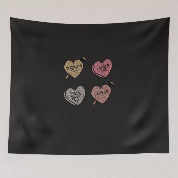 Item preview, Buffy Summers Glitter Hearts Buffy Stickers designed and sold by hohltcluni.