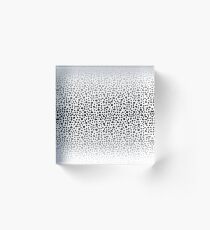 Small Random Dots Salmon Acrylic Block