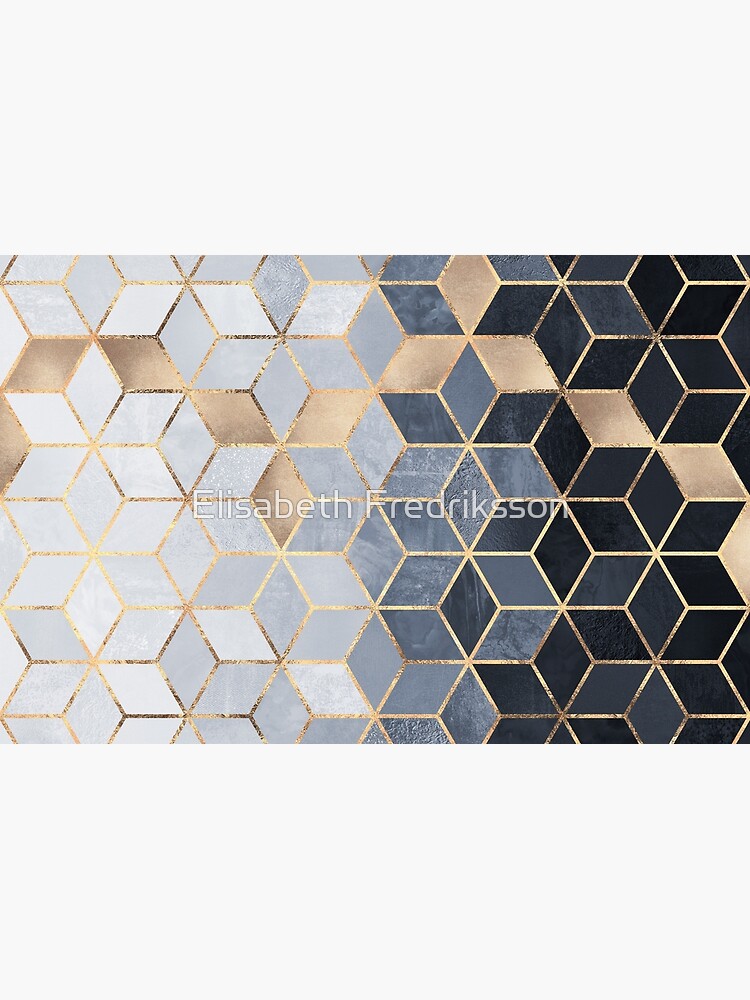 Soft Blue Gradient Cubes by foto-ella