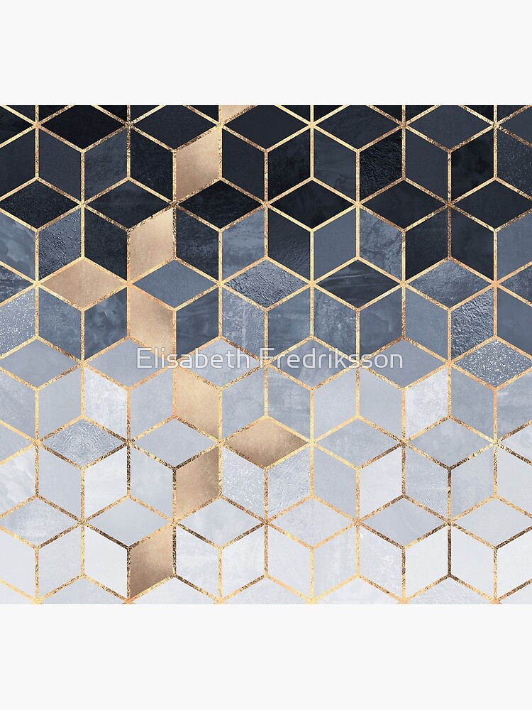 Soft Blue Gradient Cubes by foto-ella