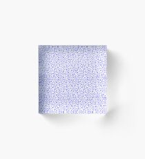 Small Random Dots Salmon blue Acrylic Block