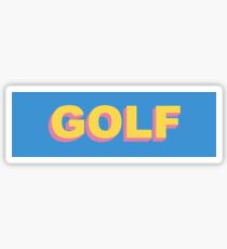 Golf box logo Blue/Yellow Sticker