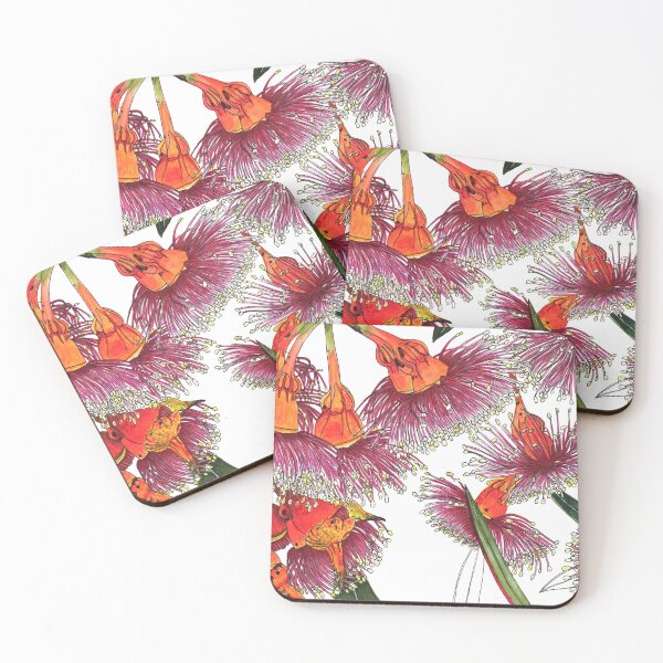Item preview, Eucalyptus gum blossom pink Australian flora designed and sold by blueidesign.
