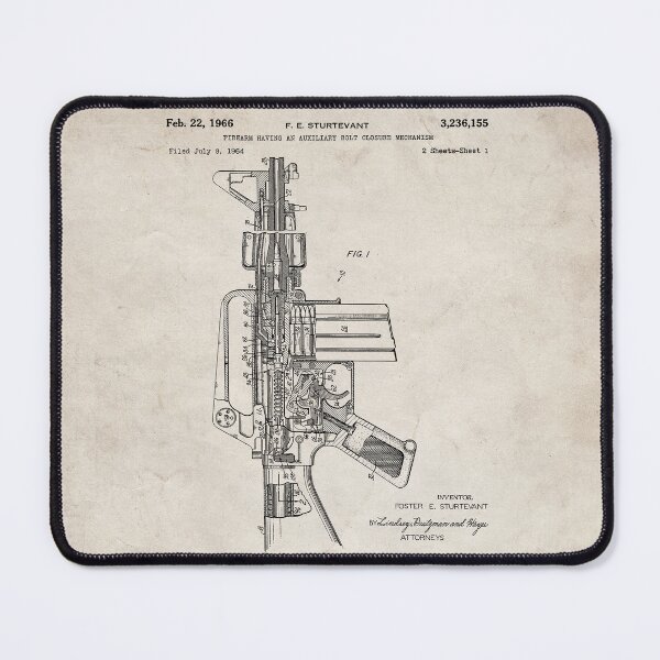 Item preview, M16 Rifle Patent - Military Rifle Art - Antique designed and sold by patentpress.