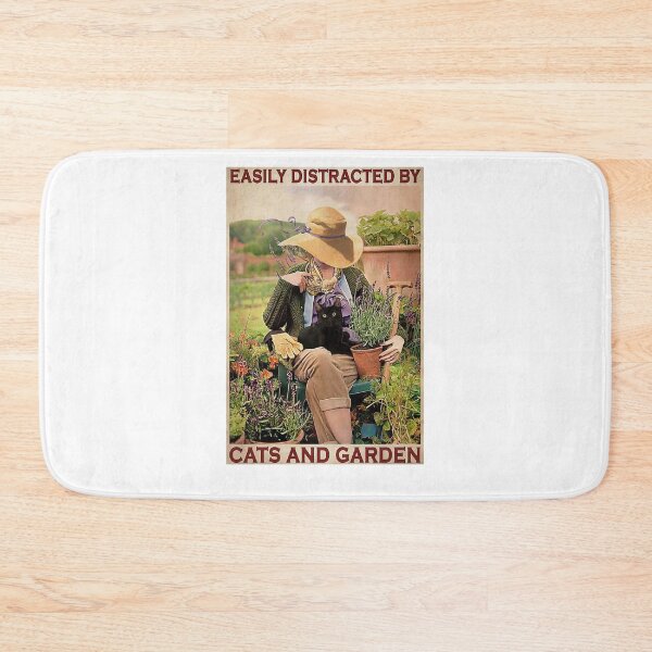 Item preview, Easily Distracted By Black Cat And Garden Gardener Canvas Prints Canvas, Poster Fine Art Vertical Poster designed and sold by barremiles942.