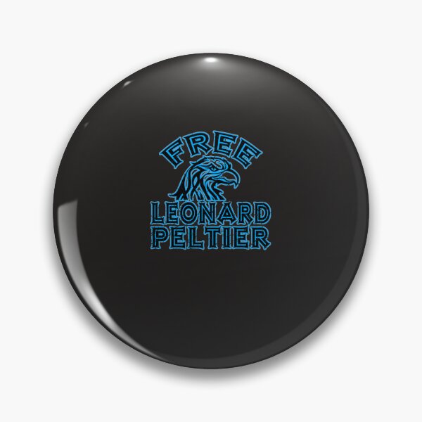 Item preview, FREE LEONARD PELTIER blue used look designed and sold by denhamma.