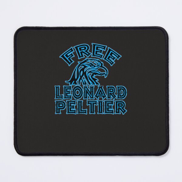 Item preview, FREE LEONARD PELTIER blue used look designed and sold by denhamma.