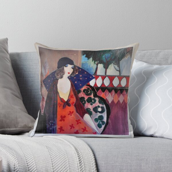 ITZCHAK TARKAY INDIGO CHAPEAU Throw Pillow
