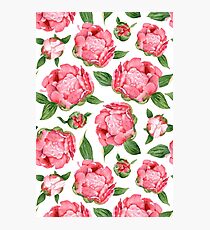 Watercolor Peonies Photographic Print