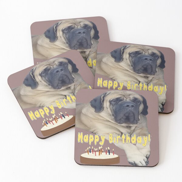Item preview, Happy Birthday Mastiff Dog designed and sold by kristalcurt.