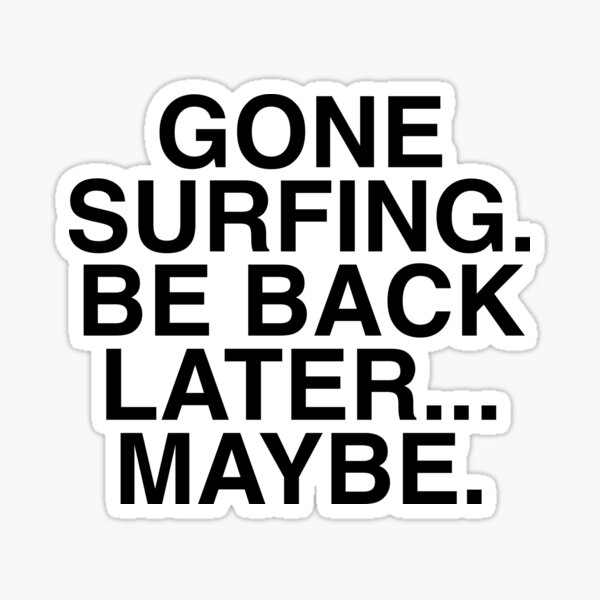 GONE SURFING Sticker