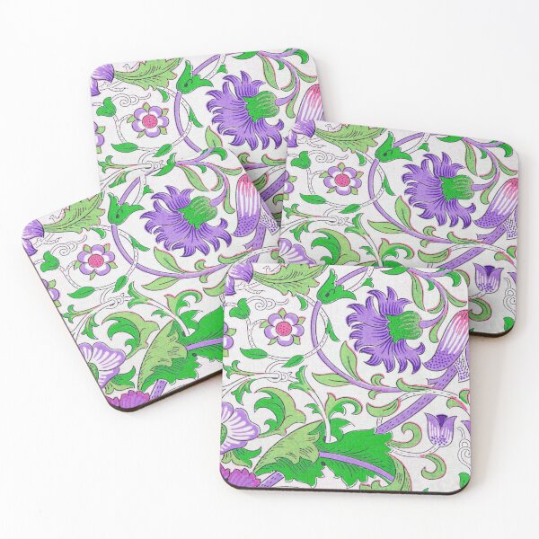 Item preview,  Modern Exhibition William Morris Purple Green Floral Leaves Pattern  designed and sold by Tamas Das.