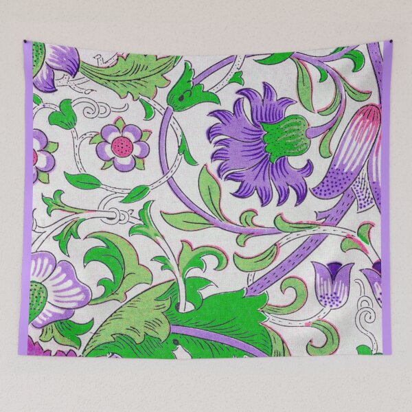 Item preview,  Modern Exhibition William Morris Purple Green Floral Leaves Pattern  designed and sold by Tamas Das.