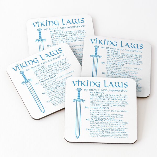 Item preview, Viking Laws Scandinavian Warriors Sword Blue  designed and sold by funnytshirtemp.