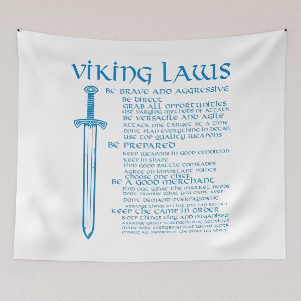 Item preview, Viking Laws Scandinavian Warriors Sword Blue  designed and sold by funnytshirtemp.