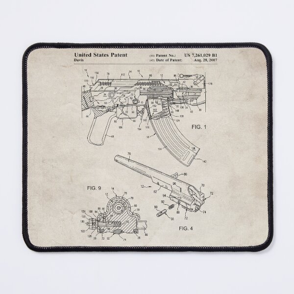 Item preview, AK-47 Rifle Patent - AK47 Firing Mechanism Art - Antique designed and sold by patentpress.