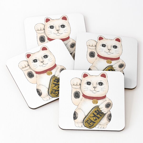 Item preview, Japanese Lucky Cat Maneki Neko Feng Shui 招き猫 designed and sold by Minnesnowta.