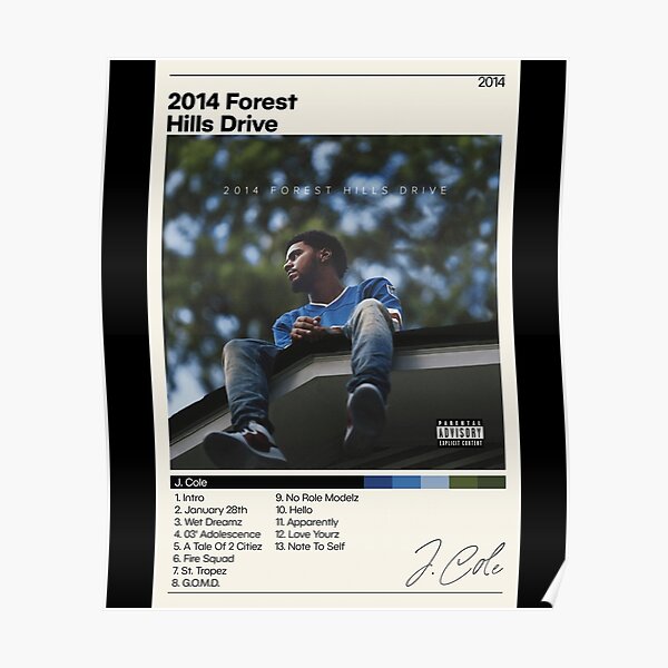 "J Cole Poster 2014 Forest Hills Drive Poster J Cole Tracklist Album ...