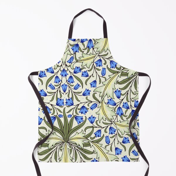 Item preview,  Modern Exhibition William Morris Blue Floral Leaves Pattern  designed and sold by Tamas Das.