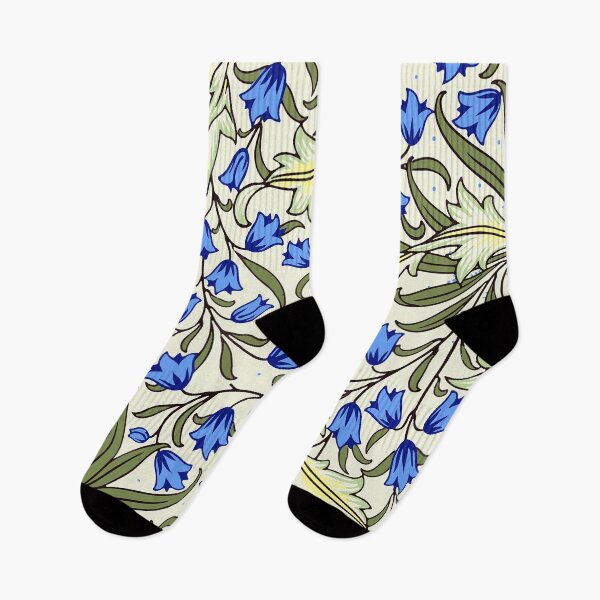 Item preview,  Modern Exhibition William Morris Blue Floral Leaves Pattern  designed and sold by Tamas Das.