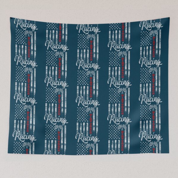 Item preview, Bandera americana de carreras de pista de tierra designed and sold by StartledCatDe.
