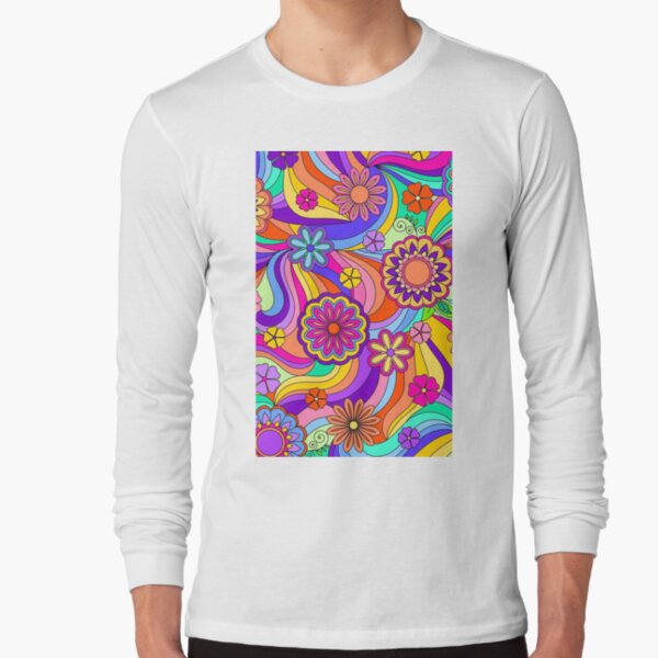 Psychedelic Flower' Kids' Longsleeve Shirt