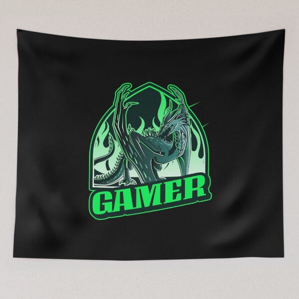 Item preview, Gamer with Winged Dragon in Flames designed and sold by PRIVARSHU.