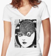 Camiseta entallada de cuello en V Uzumaki - Ojo