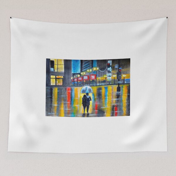 Item preview, City Romance in the rain valentine gift art designed and sold by artbymanjiri.