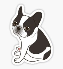 Say hello to the cute double hooded pied French Bulldog Sticker