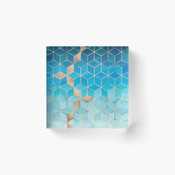 Sea And Sky Cubes Acrylic Block