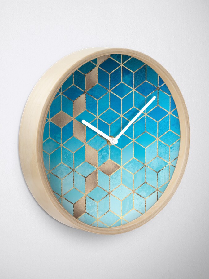 Alternate view of Sea And Sky Cubes Clock