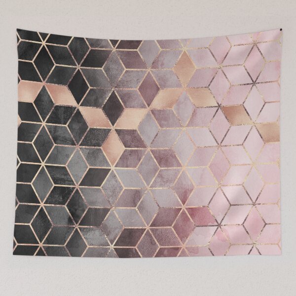 Item preview, Pink And Grey Gradient Cubes designed and sold by Elisabeth Fredriksson.