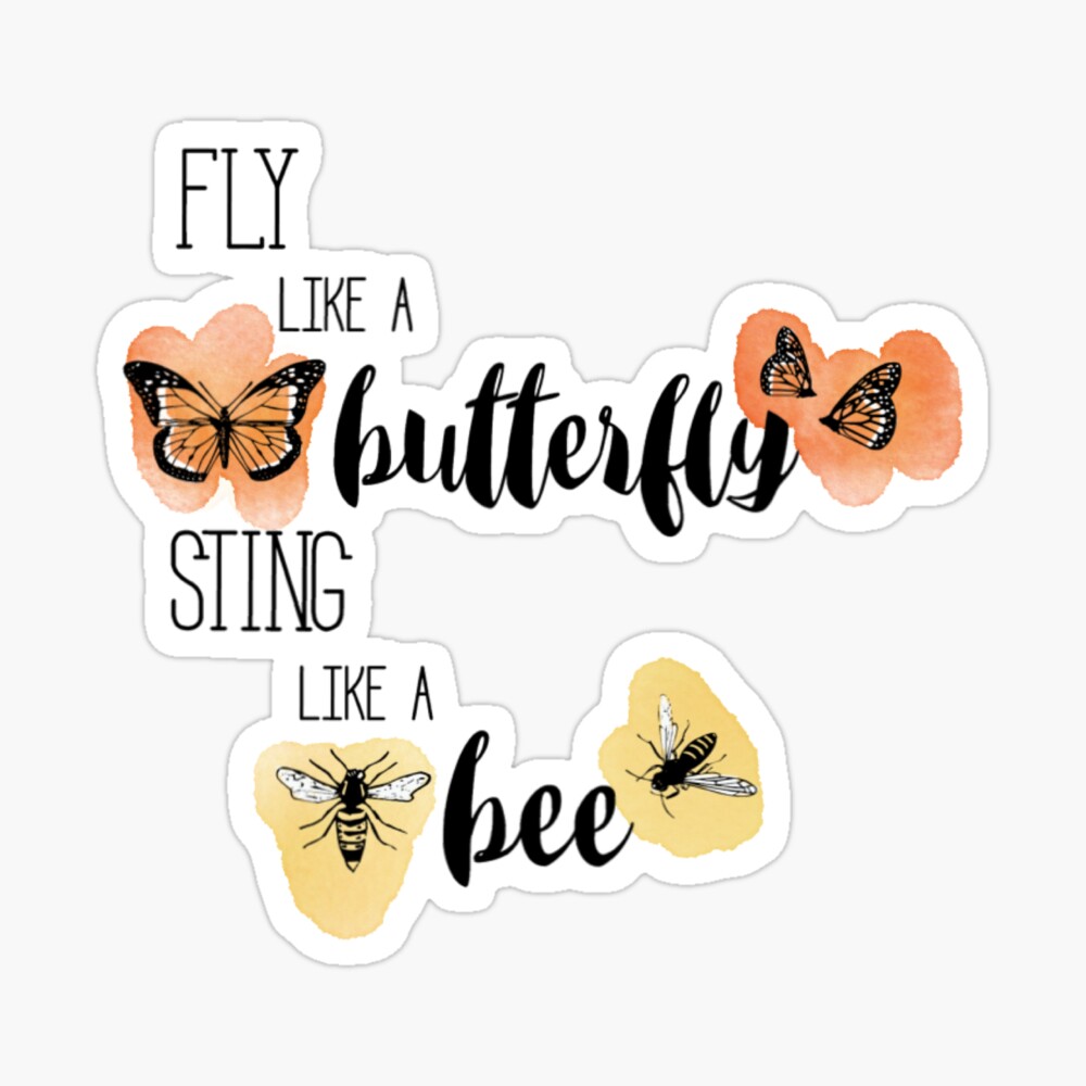 Fly Like A Butterfly Sting Like A Bee Canvas Print By Paytonsch Redbubble