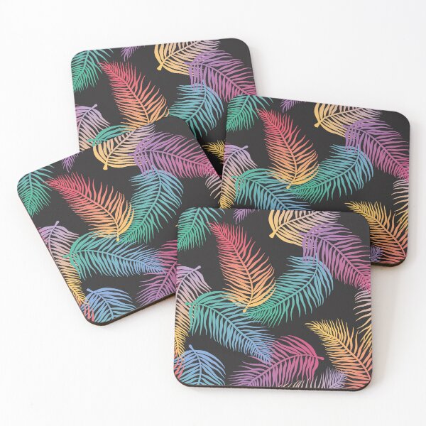 Item preview, Oversized Rainbow Tropical Palms Print [BLACK] designed and sold by Daniel Bevis Design.