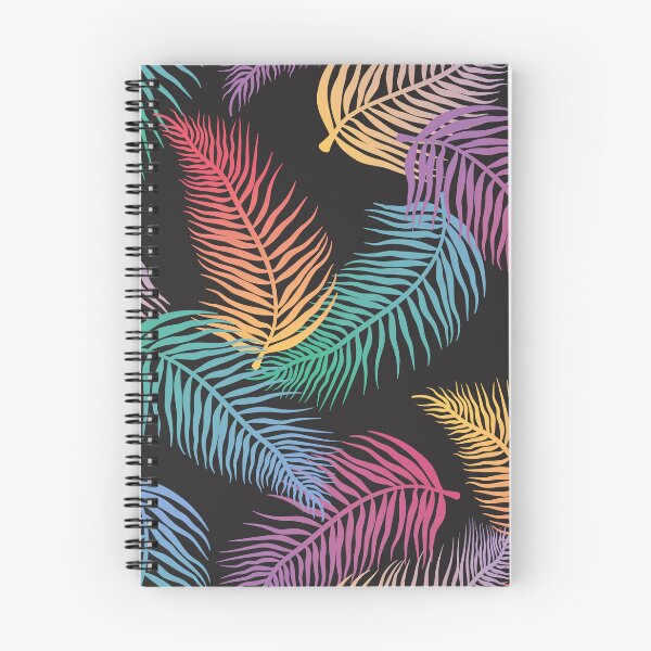 Artikelvorschau, Übergroßer Regenbogen-Druck mit tropischen Palmen [SCHWARZ] entworfen und verkauft von Daniel Bevis Design.
