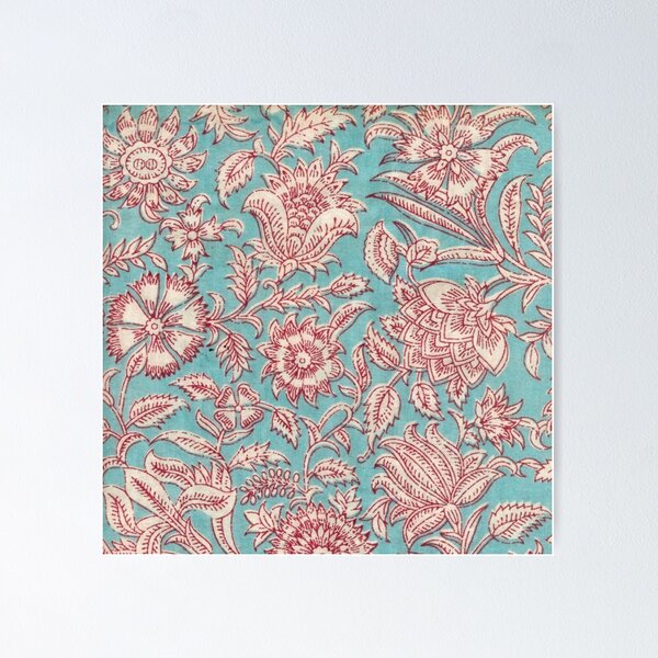 Item preview, Indian hand block print Anokhi floral print romantic designed and sold by StudioAkubi.