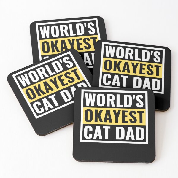 Item preview, World's Okayest Cat Dad | Funny Cat Dad Sarcastic Quotes  designed and sold by chetan786.