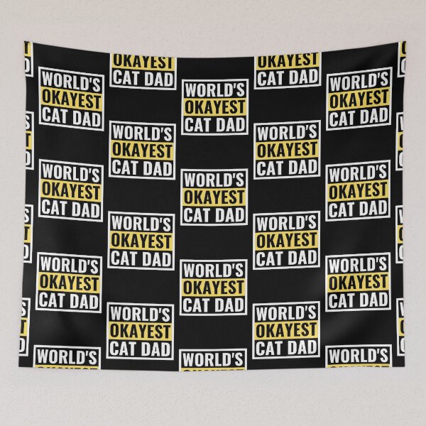 Item preview, World's Okayest Cat Dad | Funny Cat Dad Sarcastic Quotes  designed and sold by chetan786.