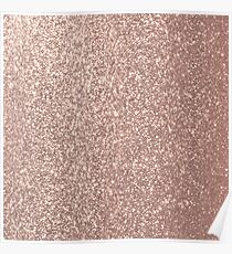 Pink Rose Gold Metallic Glitter Poster