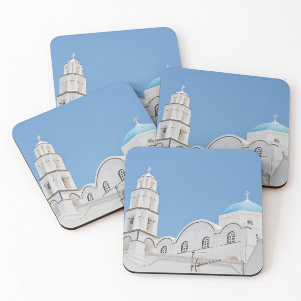 Item preview, Blue Domed Church Santorini designed and sold by CarolinaReina.